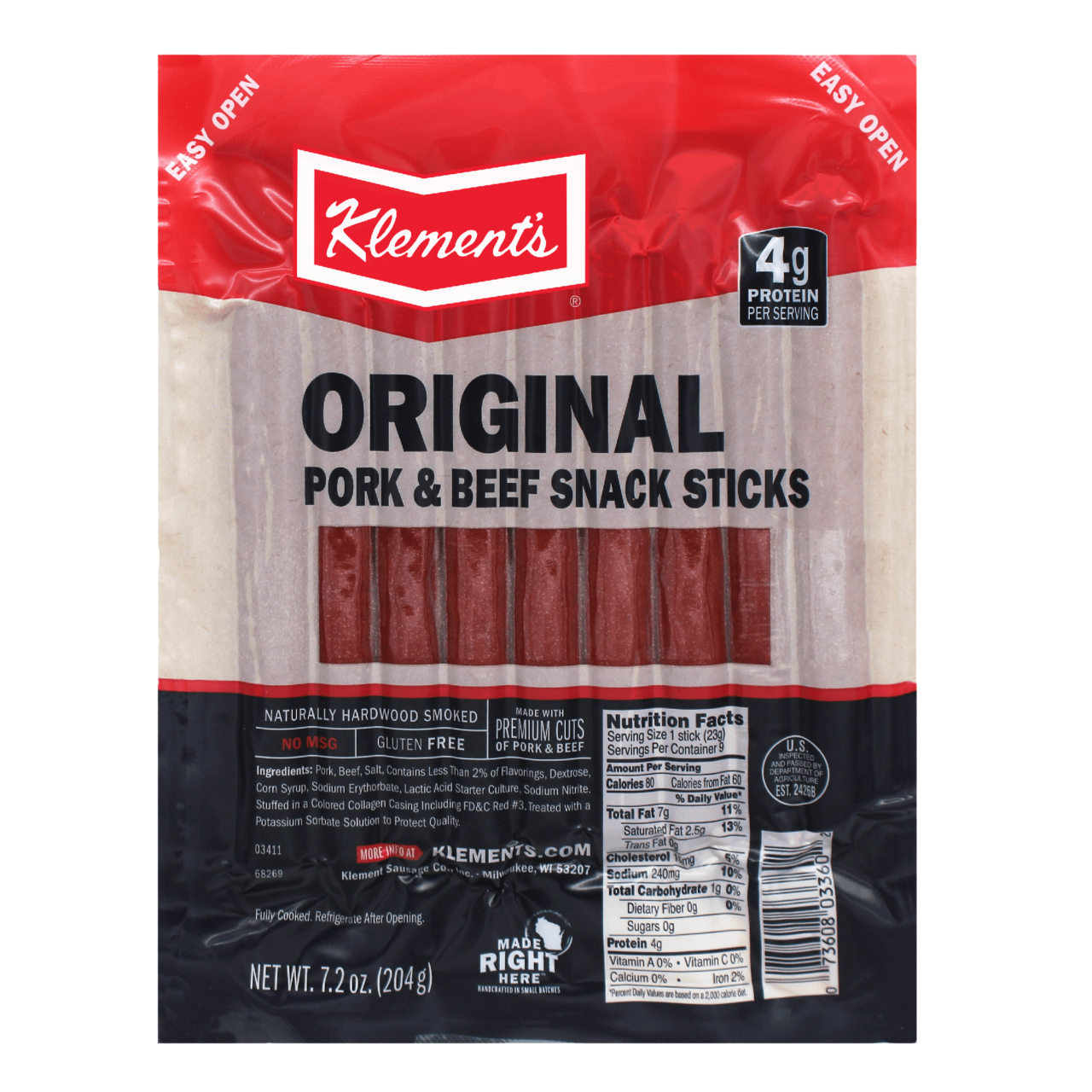 7 2 Oz Original Snack Sticks Klement S