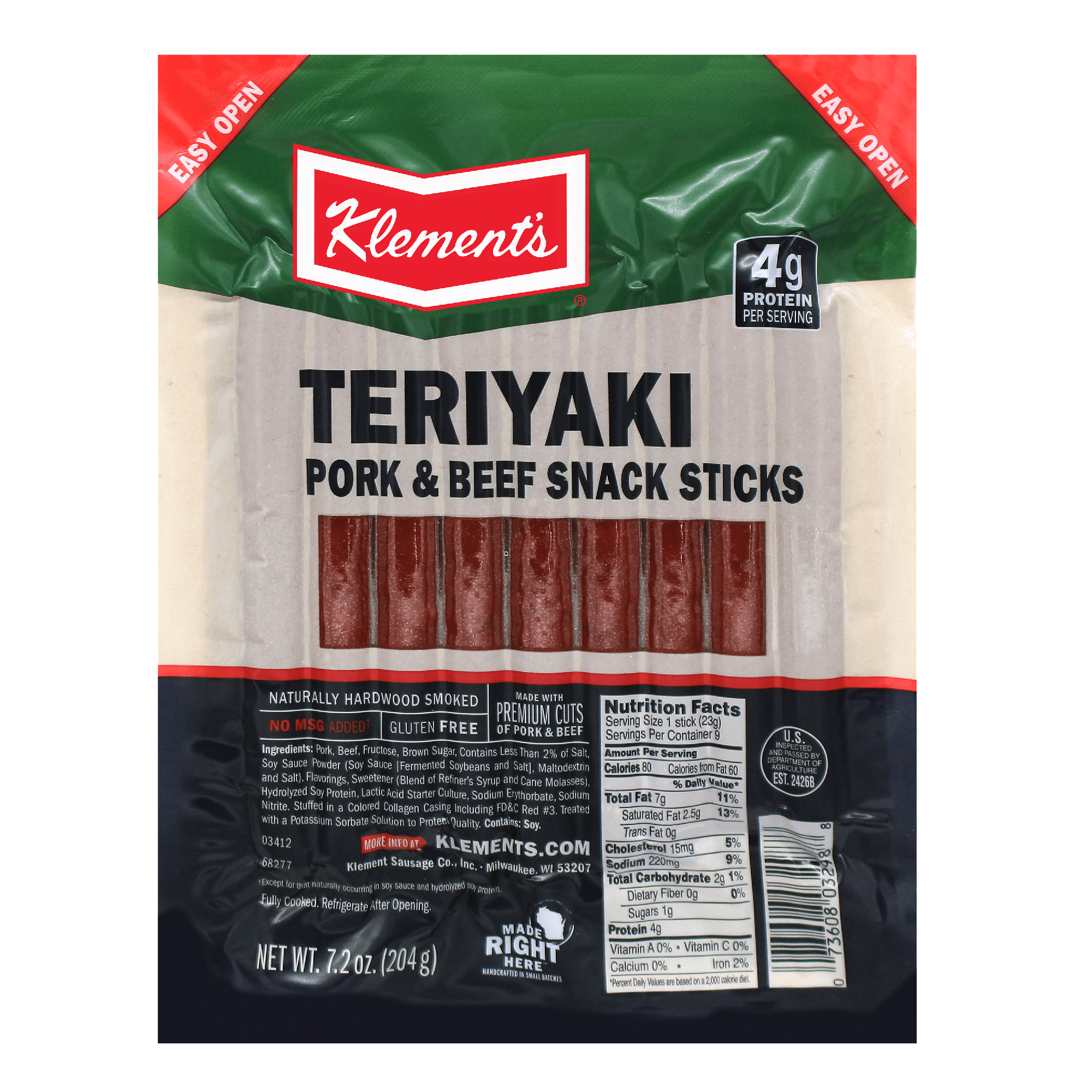 7.2 OZ Teriyaki Snack Sticks