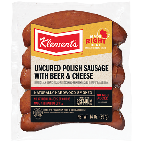 14 OZ Uncured Polish with Beer and Cheese