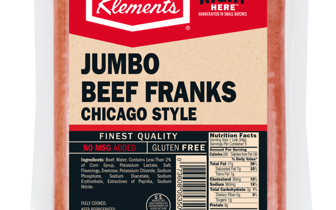 12 OZ Jumbo Beef Franks Chicago Style