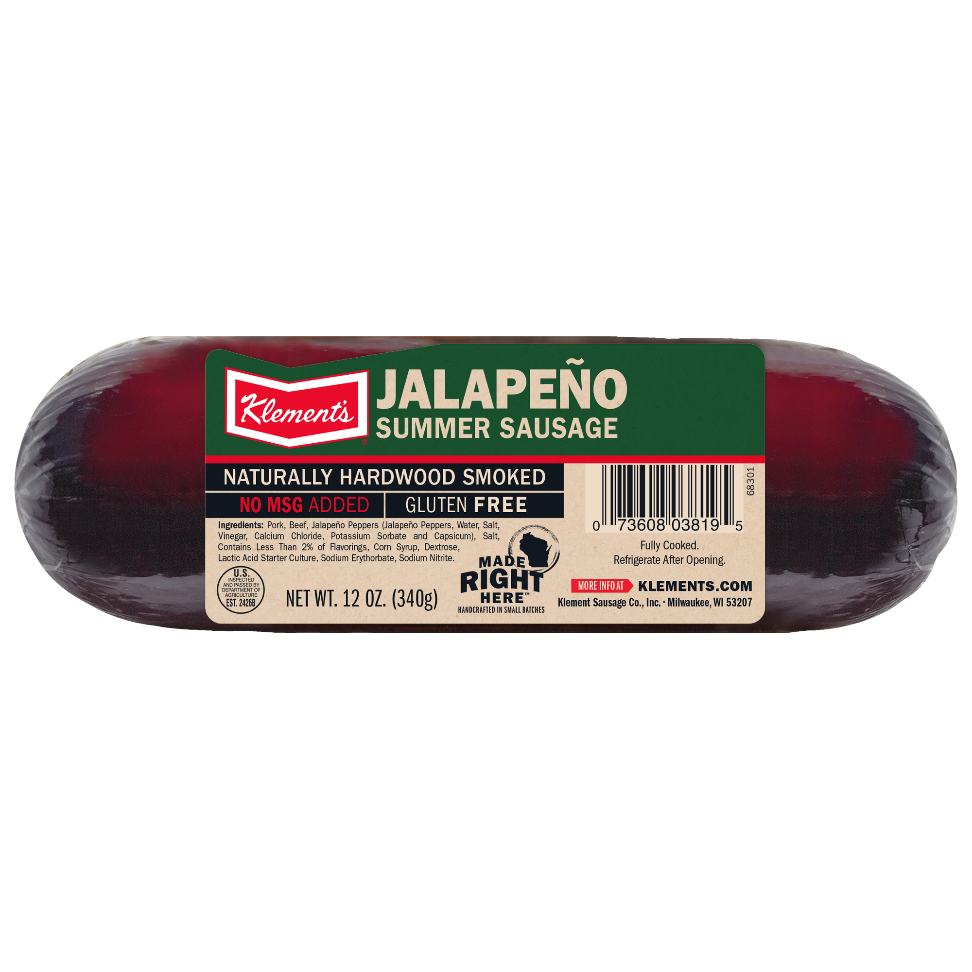 12 OZ Jalapeno Summer Sausage