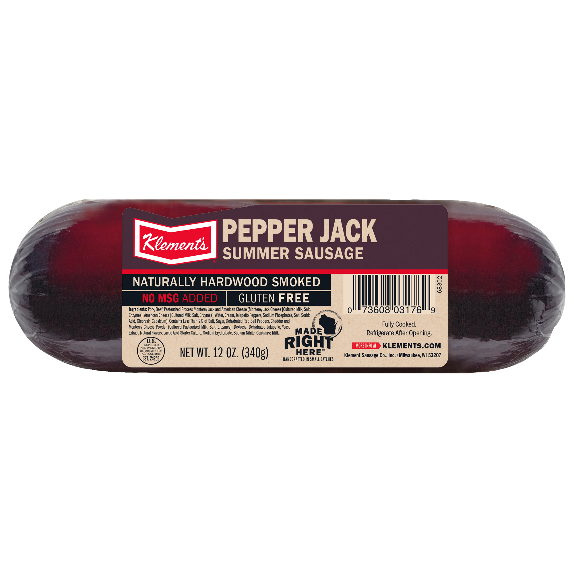 12 OZ Pepper Jack Summer Sausage