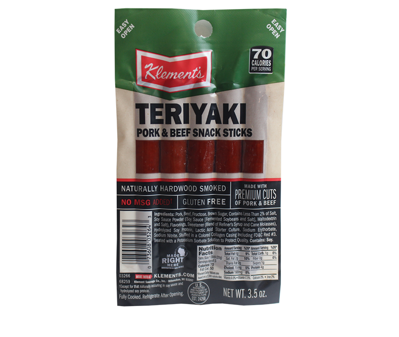3.5 OZ Teriyaki Snack Sticks