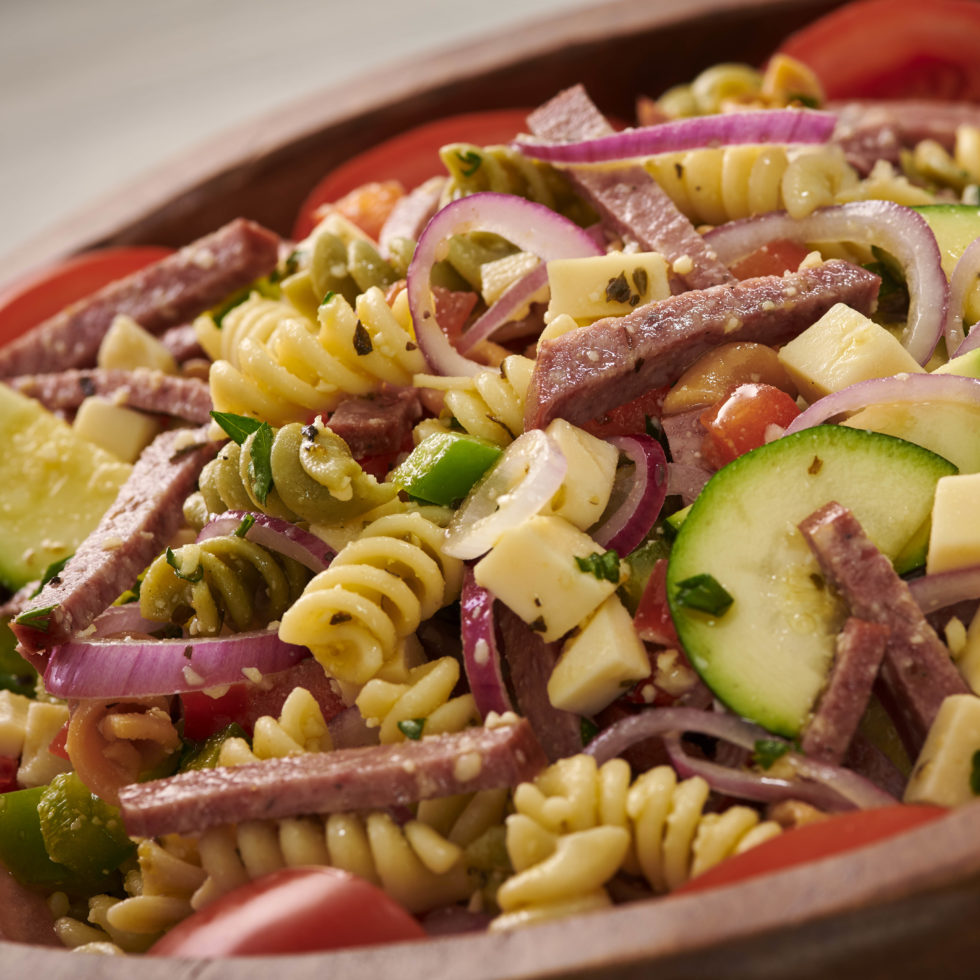 Zesty Summer Sausage Pasta Salad Klement's